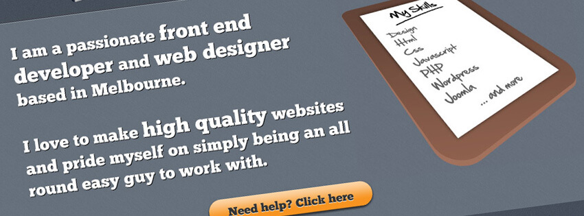 Screenshot of old website