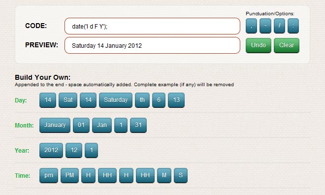 Php Date Generator 2